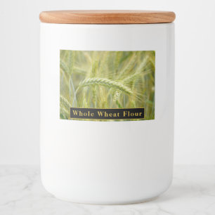 Whole Wheat Flour Label for Kitchen Storage