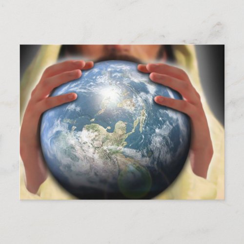 Whole World in His Hands Holiday Postcard