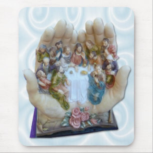 Whole world in his hands - Jesus The last supper Mouse Pad