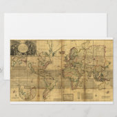 Whole World Map by Herman Moll (1719) (Front/Back)