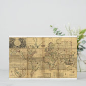 Whole World Map by Herman Moll (1719) (Standing Front)