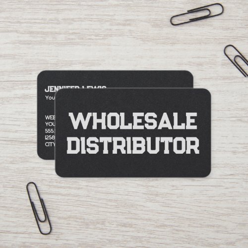 Wholesale Distributor Premium QR Business Card