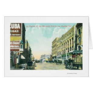 Wholesale District Scene on Los Angeles Street Cards