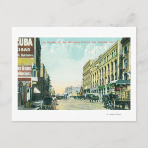 Wholesale District Scene on Los Angeles Street Postcard