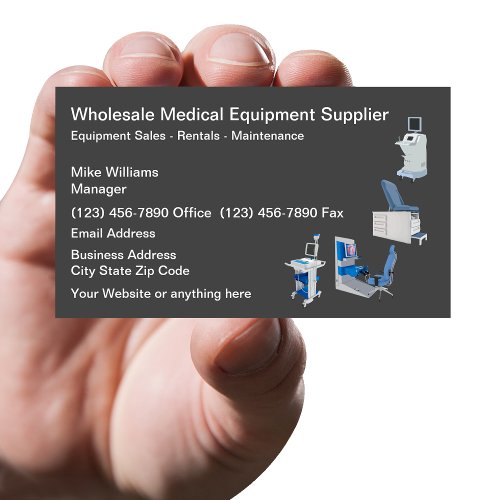 Wholesale Medical Equipment Business Cards