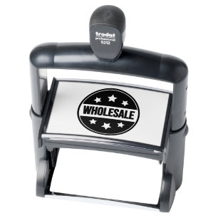 WHOLESALE Printed Logo Black Ink Invoice Label Use Self-inking Stamp