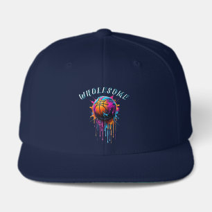 Wholesome Basketball Rainbow Paint Drip Sport Grap Visor