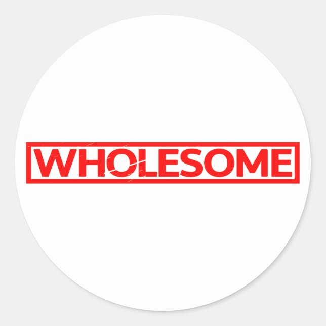 Wholesome Stamp Classic Round Sticker (Front)