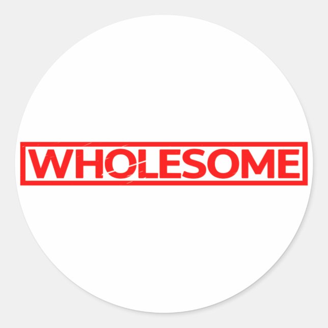 Wholesome Stamp Classic Round Sticker (Front)