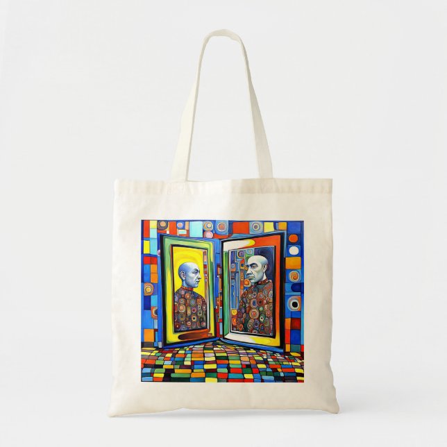 Whom do you see in the mirror tote bag (Front)