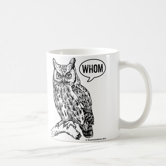 Whom Owl Grammar Mug English Teacher (Right)