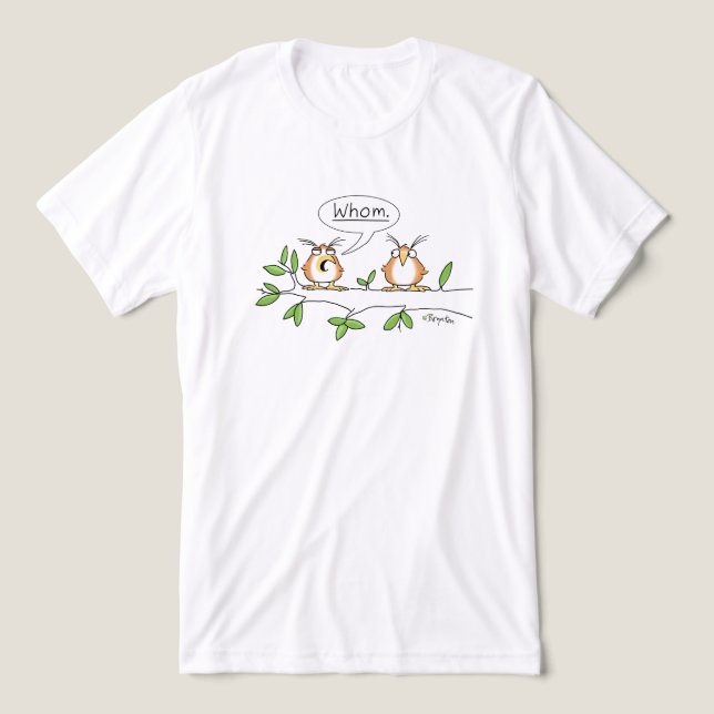 WHOM OWL T-shirt by Sandra Boynton Tri-Blend Shirt (Design Front)