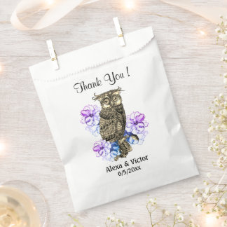Whoo? Got Married Purple Thank You Favor Bag