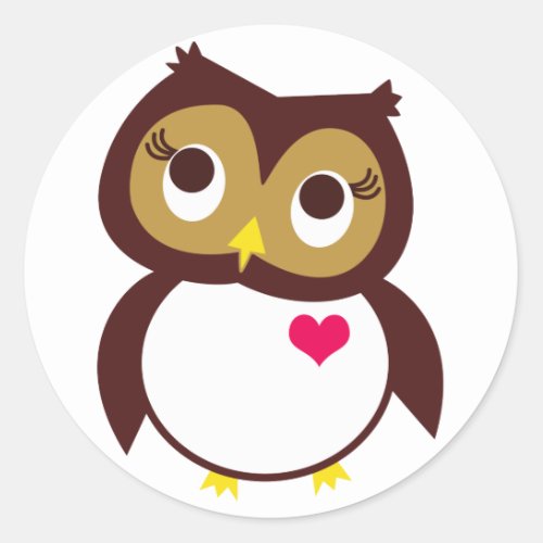 Whoo Loves You Classic Round Sticker