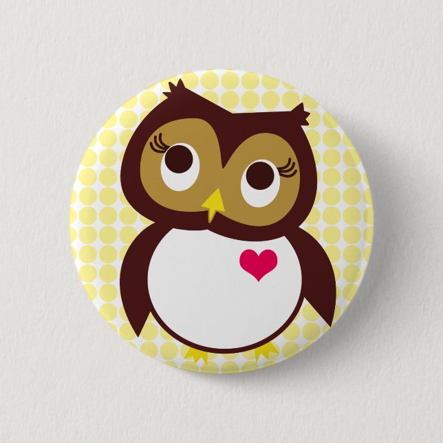 Whoo Loves You Pinback Button (Front)
