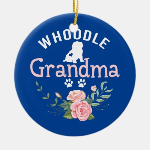 Whoodle Grandma Gifts Womens Cute Dog Pet Lovers Ceramic Ornament