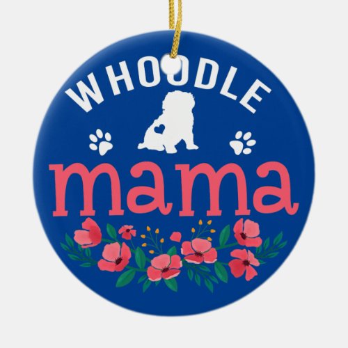 Whoodle Mama Gifts Womens Cute Dog Pet Lover Ceramic Ornament