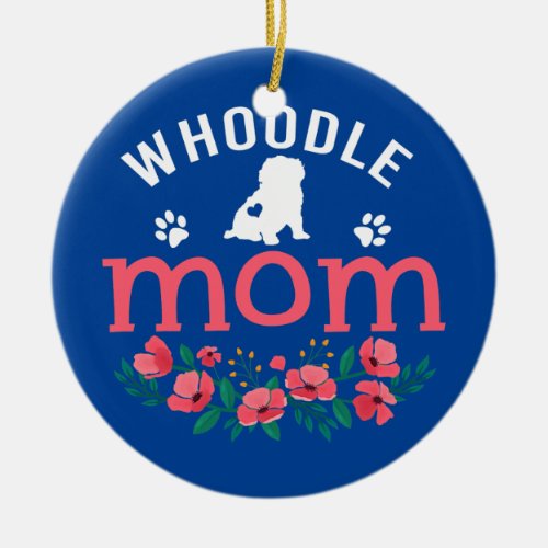 Whoodle Mom Gifts Womens Cute Dog Pet Lovers Ceramic Ornament