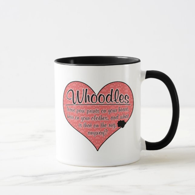 Whoodle Paw Prints Dog Humor Mug (Right)