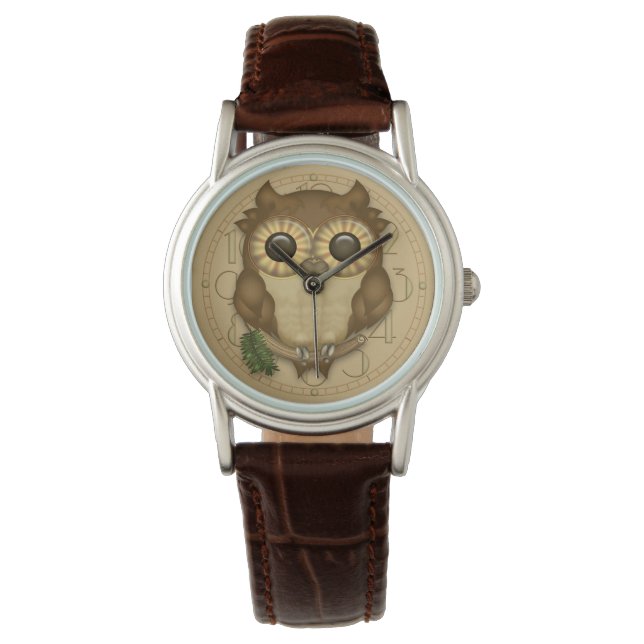 Whoolio The Cute Brown Owl Watch (Front)
