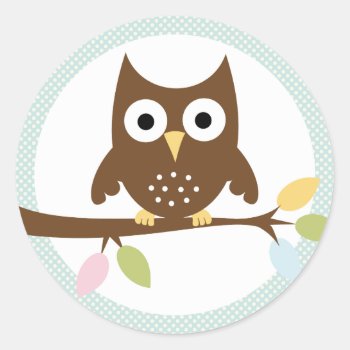 {whooo Is Having A Baby?} Classic Round Sticker by simplysostylish at Zazzle