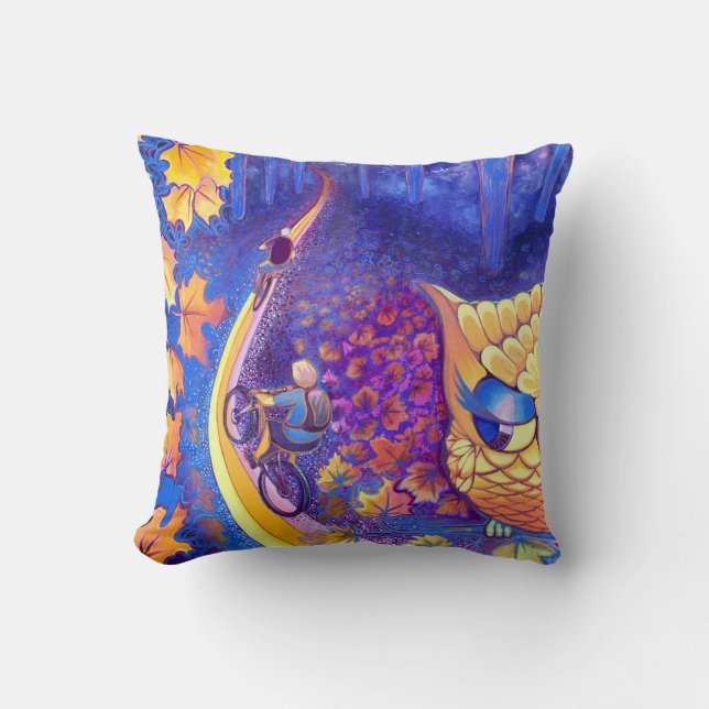 WHOOOO is watching you? Throw Pillow (Front)