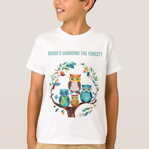 Whooos Guarding the Forest  T_Shirt