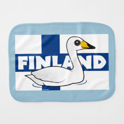 Whooper Swan of Finland Burp Cloth