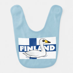 Whooper Swan of Finland Baby Bib