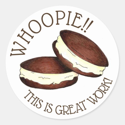 Whoopie Great Work PA Dutch Whoopie Pies Teacher Classic Round Sticker