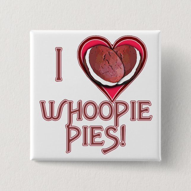 Whoopie Pie Love Apparel, Aprons, Gifts Button (Front)
