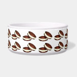 Whoopie Pie Pet Bowl<br><div class="desc">Features an original marker illustration of a chocolate whoopie pie stuffed with delicious vanilla frosting. The quintessential Pennsylvania treat!</div>