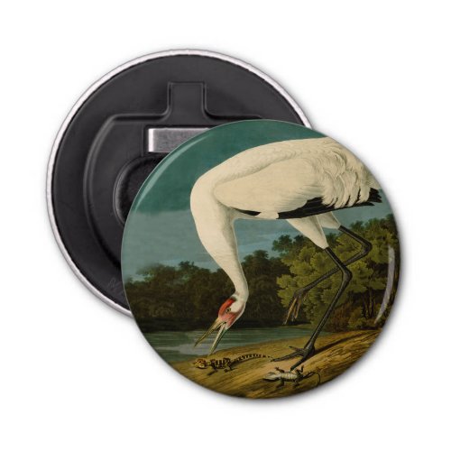 Whooping Crane Audubon Bird Painting Bottle Opener