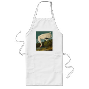 Whooping Crane Audubon Bird Painting Long Apron