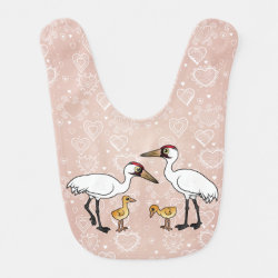 Whooping Crane Family Baby Bib