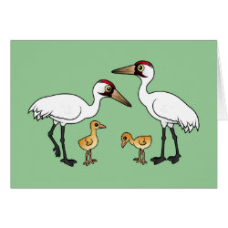 Whooping Crane Family Greeting Card