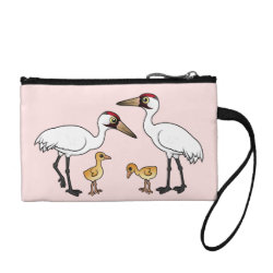 Whooping Crane Family Key Coin Clutch