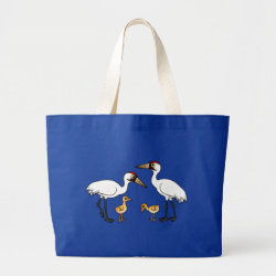 Whooping Crane Family Jumbo Tote Bag