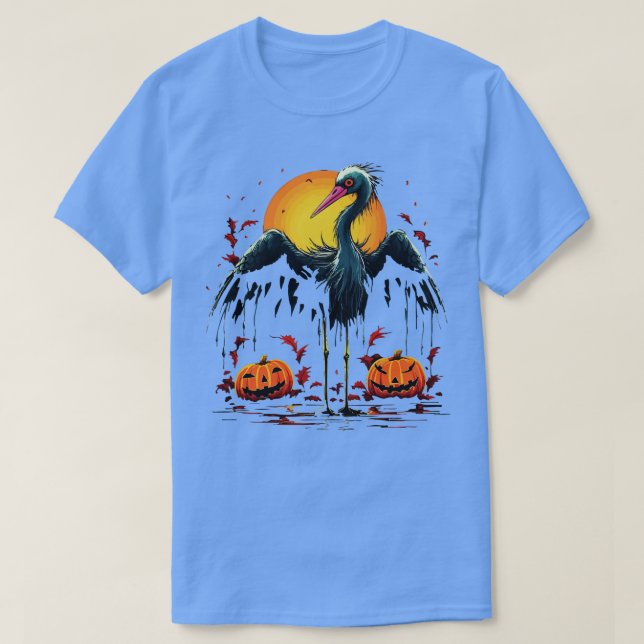 Whooping Crane Halloween T-Shirt (Design Front)