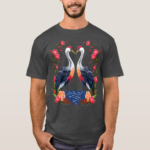 Whooping Crane Valentine Day T-Shirt