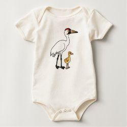 Whooping Crane with Chick Infant Organic Creeper