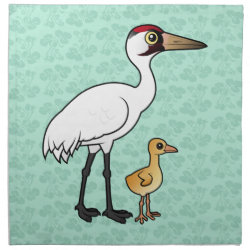 Whooping Crane with Chick Cloth Napkins (set of 4) dinner 20