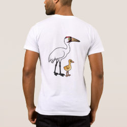 Whooping Crane with Chick Men's Bella+Canvas Pocket T-Shirt