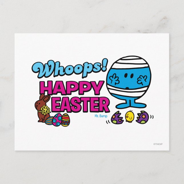 Whoops! Happy Easter Holiday Postcard (Front)