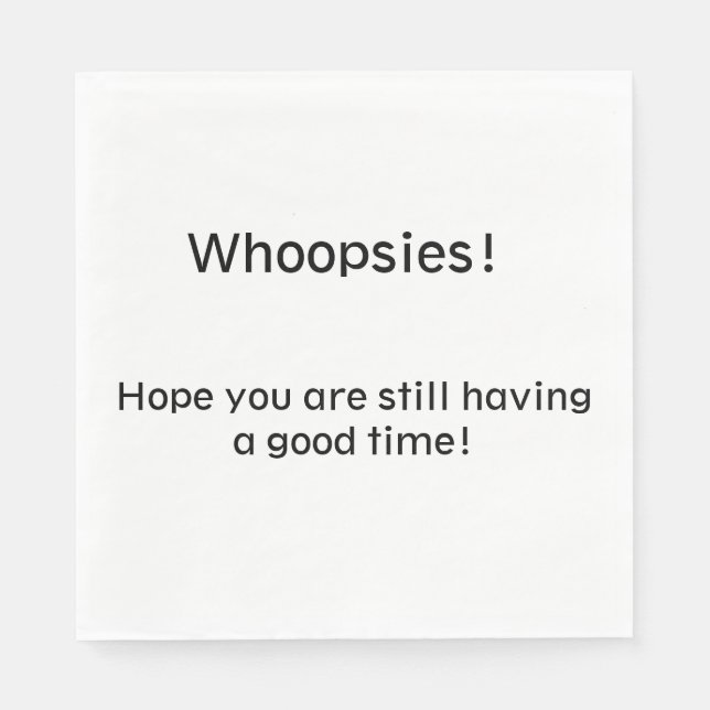 Whoopsies! Napkins (Front)