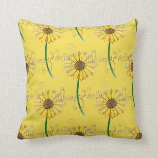 Whoopsy-Daisy Design on Throw Pillow