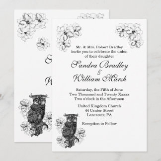 Whoo's Getting Married Awesome Wedding Invitation
