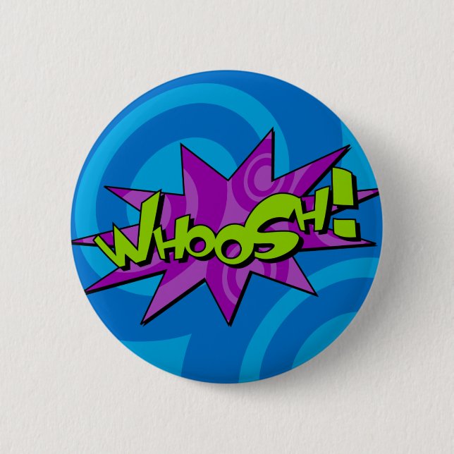 Whoosh Comic Book Badge Button (Front)