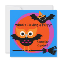 Whooty Hoot Halloween Party Invitation