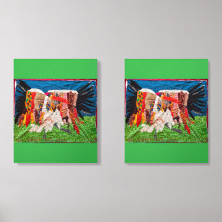 whopping crane dance foam core photo tile 